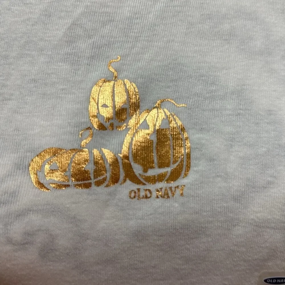 Old Navy Halloween Shirt Girls Size  Orange Pumpkins